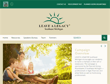 Tablet Screenshot of leavealegacysoutheastmichigan.org